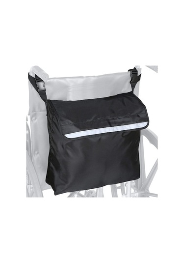 Siyah Dışarıda Kullanım Tekerlekli Sandalye El Tutucu Çantası, Elektrikli Sandalye Omuz Çantası, Geniş Kapasite, Yansıtıcı Bandı, Kolay Kurulum, Dayanıklı Oxford Kumaşı Siyah Siyah