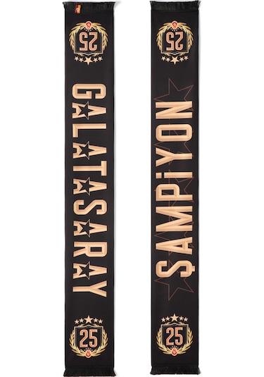 Galatasaray 25. Şampiyonluk Şal Atkı U251370 Siyah