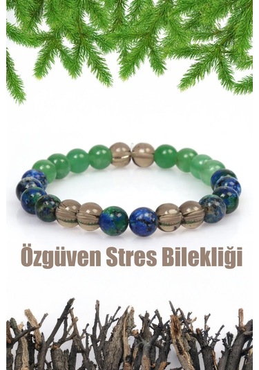 Doğal Taş Ögrenci Başarı Özgüven Stres Bilekliği Çok Renkli