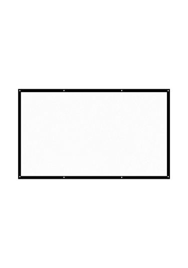 Wezone 120 İnç 16:9 Duvar Montajlı Beyaz Projektör Perdesi - Polyester Materyal, Rafsız Kurulum, Ev Sineması Ve Toplantılar İçin