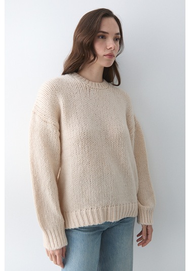 Vanilya Uzun Kollu Relax Kazak - 251091 Vanilya