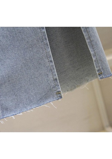 Plaj Yaz Kadın Kot Etek Klasik Açık Mavi Yüksek Bel Günlük Kot Bayan Kot Etek Siyah