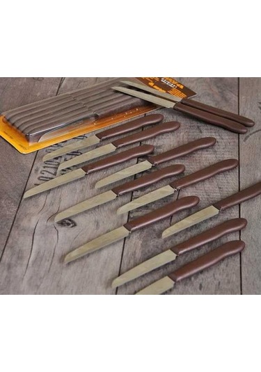 Meyve Bıçağı Marob 12 Adet Kahverengi