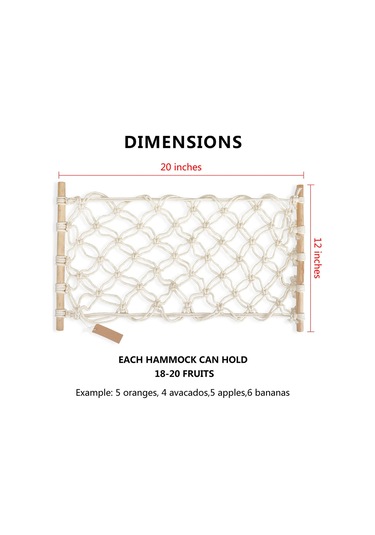 Xindoker Punch-free Ahşap Ve Pamuk Mutfak Sepeti - Havlu Dokulu Sebze-meyve Askısı, Havalandırıcı, Yer Tasarrufu, Yıkama Eliyelir Bej
