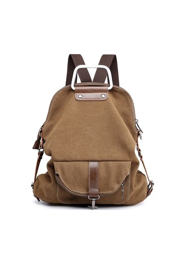 Kadınlar İçin Çok Fonksiyonlu Vintage Çanta - Omuz Çantası, Sırt Çantası Ve El Çantası - Kahverengi Çok Renkli Çok Renkli