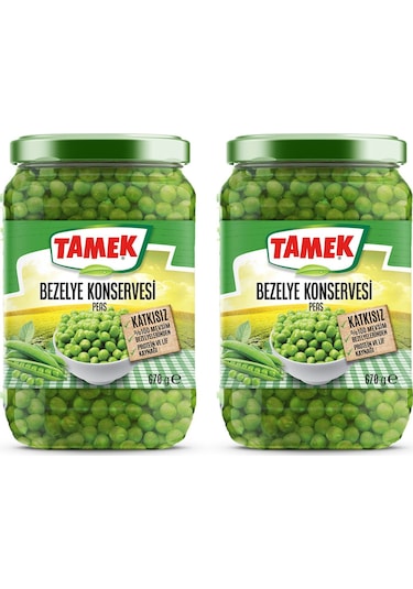 Tamek Bezelye Konserve Cam 2 x 670 G