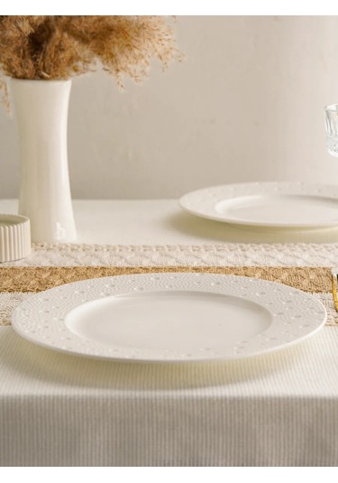 Magistro Porselen Servis Tabakları 2'li Set D 26 Cm Fray 344082581 Beyaz