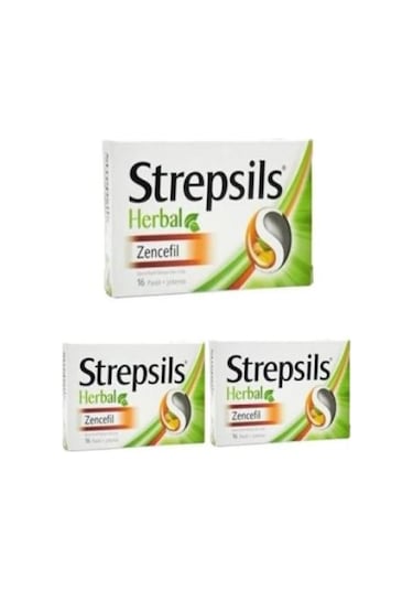 Strepsils Herbal Zencefil Pastil 16 Adet 3'lü
