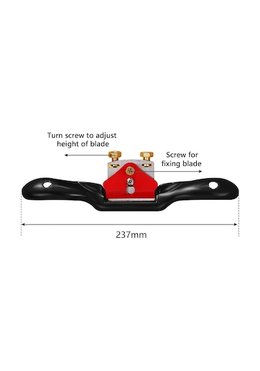 Düz Taban ve Metal Bıçak Ahşap Çalışma El Aracı 9" Spokeshave