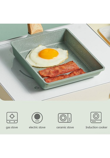 Xindoker Uzun Dikdörtgen Tamagoyaki Tava, Teflonlu, Multifonksiyonel, Mutfak, Gaz Ve Indüksiyon Uyumlu, Kolay Temizlenir Çok Renkli