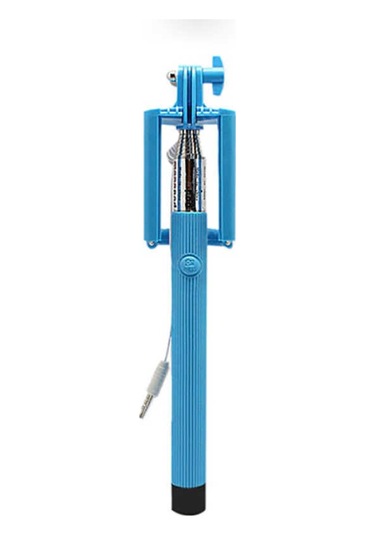 Kilifone - Selfie Çubuğu Slf 01 Kablolu Selfie Çubuğu - Mavi - T9372