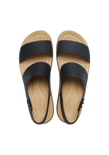 Crocs 211802-0rı Brooklyn Matte Wrap Low Wedge Kadın Sandalet Siyah