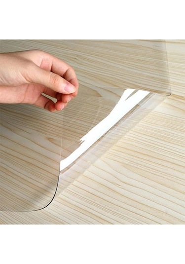 Şeffaf Yumuşak Cam Masa Örtüsü Ev Su Geçirmez Masa Örtüsü Pvc Masa Mat, Kalınlık: 1mm, Boyut: 80x135cm Şeffaf