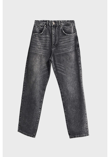 Itsbasic Erkek Füme Renk 4w5-14 Loose Fit %100 Koton Denim Jean