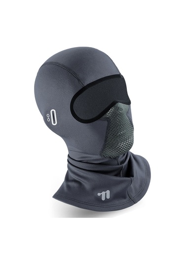 Wezone Kışlık Termal Balaklava - Gözlük Delikli, Nefes Alabilir, Reflektif Motosiklet Ve Kayak Maskesi Gri