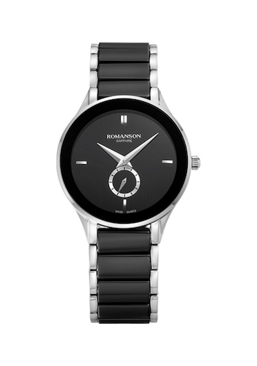Romanson Tm4236cl1wa32w Safir Cam Swiss Quartz Çelik Kasa Seramik Kordon Kadın Kol Saati