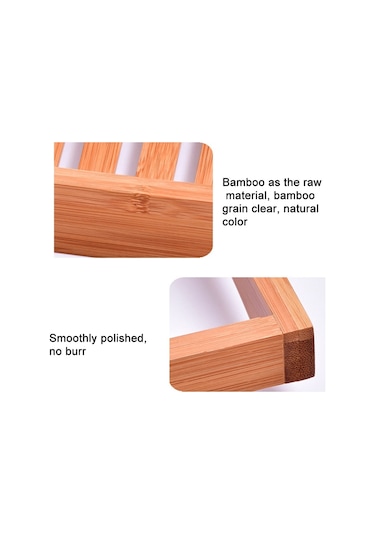 Sones Bambu Kaymaz Küvet Rafı Çok Amaçlı Raf, Renk: Beyaz Diğer