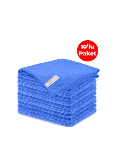 Mulpex Mikrofiber Genel Temizlik Bezi Mavi 40X40 cm. - 10 Adet