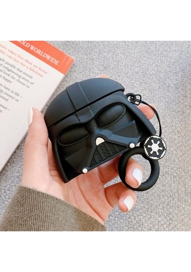 Microsonic Aipods Uyumlu 4.nesil / Anc Kılıf Cartoon Figürlü Silikon Crtn-fgr-drth-vdr Black