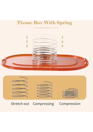 Ulzyvf Otomatik Yaylı Peçete Dispenseri - Ev, Ofis, Araç İçin Pratik Beyaz Beyaz