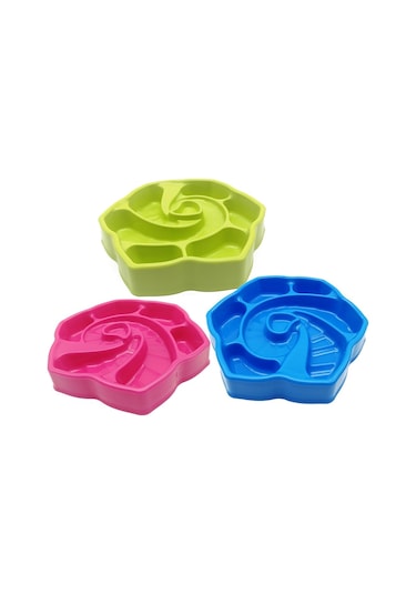 Sones Köpekler Ve Kediler İçin Pet Kabuklu Şekilli Yavaş Yemek Kasesi Boğulma Korumalı Yiyecek Kutusu Rastgele Renk Teslimatı