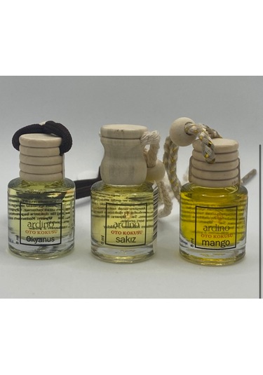 Ardino İpli Araç Kokusu 3'lü Mango-okyanus-sakız 8 Ml