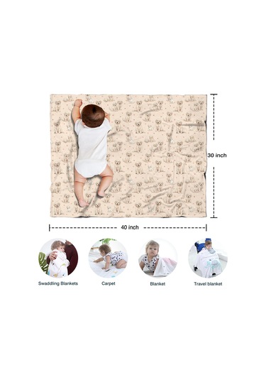 Golden Retriever Desenli 40x30 İnç Polar Bebek Battaniyesi - Yumuşak Ve Dört Mevsim Kullanım-a18 Golden Retriever Pose