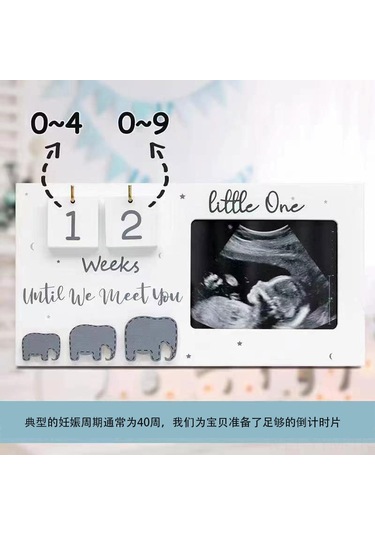 Geeksen Yenidoğan Anıları İçin Özelleştirilebilir Ahşap Fotoğraf Çerçevesi - 35x14 Cm Diğer