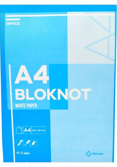 Gürmat A4 Üstten Yapışkanlı Karton Kapak 80 Yaprak Çizgili Blokno