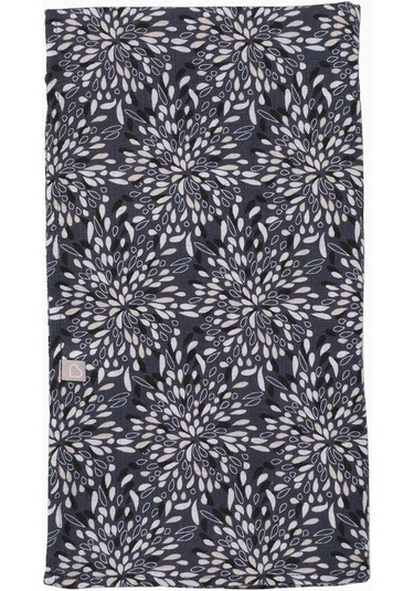 Müslin Örtü 120X120 Cm Doğal Pamuk Müslin Ebruli Lacivert - Lacivert