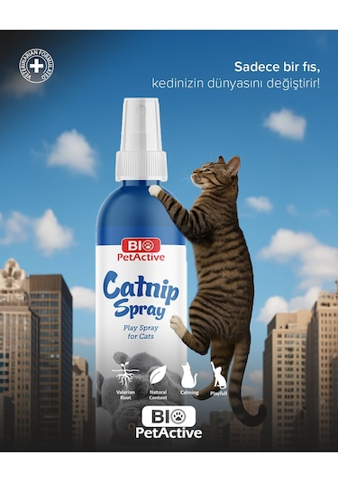 Bio Petactive Catnip Kedi Oyun Spreyi 100 ML