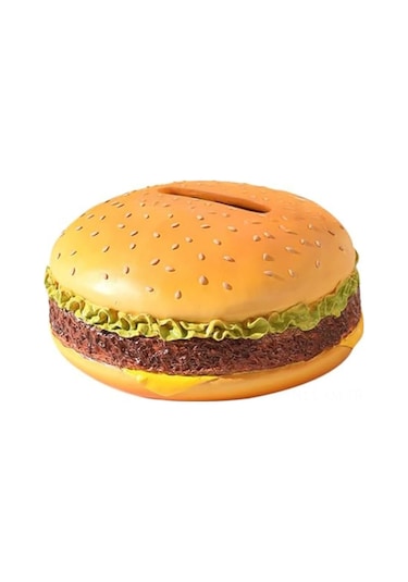 Ximistore9 Resin Hamburger Desenli Masaüstü Mendil Kutusu - Pratik Depolama, Kolay Takma, Ev Ofis Dekorasyonu