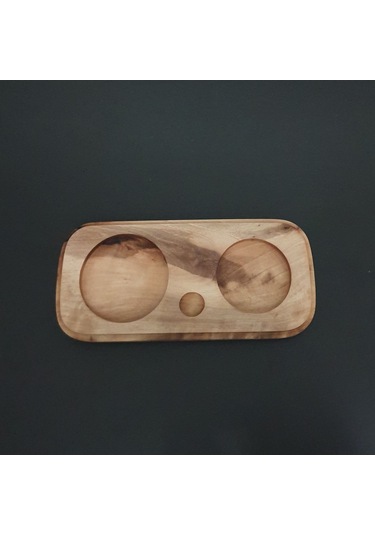 Mesa Ahşap Ceviz El İmalatı Viski Servis - Bardak - Çerezlik Seti