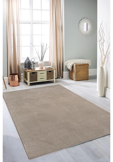 Rölyef Halı Yolluk Antrasit Renk Kaymaz Taban Makinada Yıkanabilir Salon, Mutfak, Koridor, Balkon, Çocuk Odası Halısı Vizon