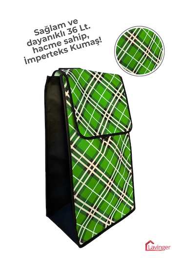 58a Pazar Arabası Plus Büyük Tekerli Yeşil