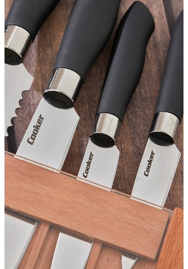 Cooker Skycut 6 Parça Lux Bıçak Seti Ckr3584 Ahşap