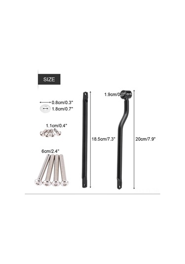 Lemestar Motosiklet Çanta Tutucu, Paslanmaz Çelik, Siyah, Honda/suzuki/yamaha/kawasaki Uyumlu, Swing Arm Hareketi İçin Boşluk Sağlar, Dayanıklı Ve Sabit Tutma Diğer