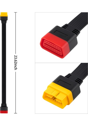 Xiyyadms Evrensel 16 Pinli Araç Tanılama Uzatma Kablosu - 906s, 906ts, Mx808ts, X431pro, Pro3, Pros, Pro3s, Pad3 İçin