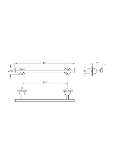 VitrA Matrix Uzun Havluluk Krom A44578 Krom
