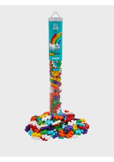 Plus - Plus Minecraft Temalı Silindir Kutuda Gökkuşağı Yapı Oyuncağı - Rainbow 100 Parça 4265