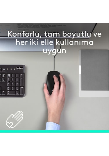 Logitech M100 Kablolu 1000 Dpı Usb Mouse - Siyah M100