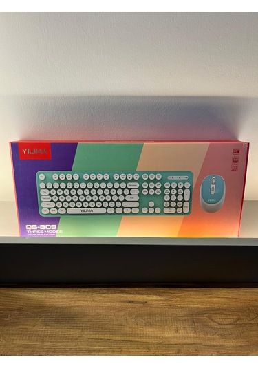 Yılıma Qs-809 Yeşil Kablosuz Klavye Mouse Lazer