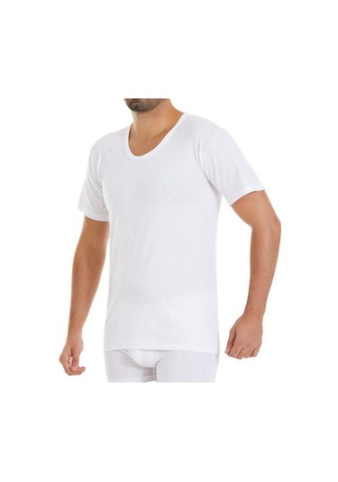 3 Adet Yıldız Erkek Kısa Kollu Bisiklet Yaka Fanila Atlet 01 Beyaz