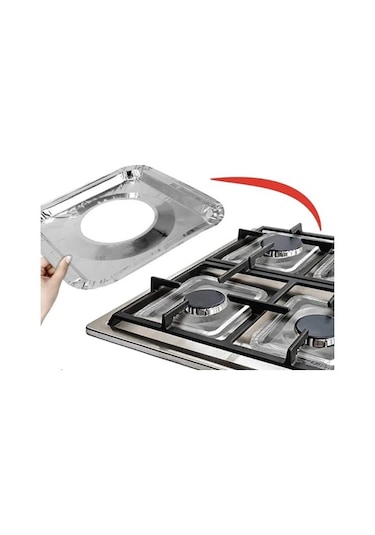 10 Adet Alüminyum Ocak Koruyucu Folyo Çok Renkli