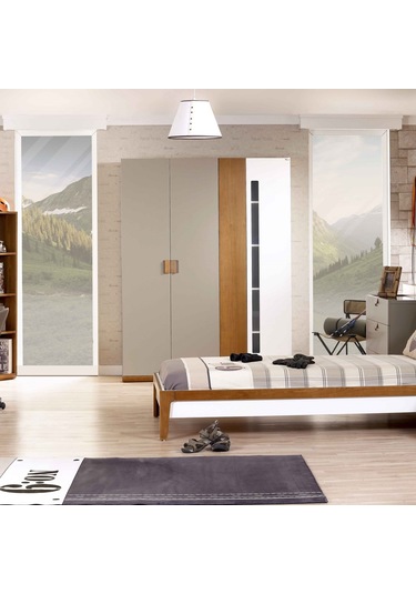 Meltem Kids Natura Genç Odası Dört Kapılı Dolap