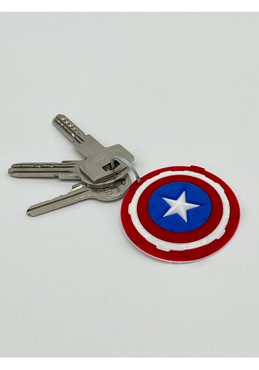 Kemx3d Kaptan Amerika Kalkan Anahtarlık