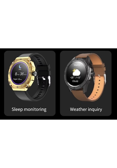 Smartwatch SK22 1.43" Akıllı Saat (İthalatçı Garantili) Deri + Silikon Kordon