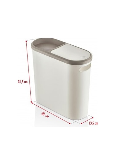 Beyaz Kapaklı Wc Kağıtlıklı Çöp Kovası & Ofis Çöp Kovası 10 Lt Diğer