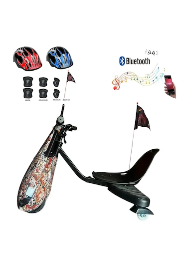 Citymate Drift Car Elektrikli Kaykay Bluetooth Dirift Kar Hoverboard Scooter Koruma Ekipmanı Hediye D07