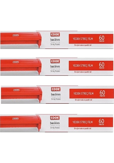 Cook Bas&kes Yedek Streç Film 60m 4 Adet